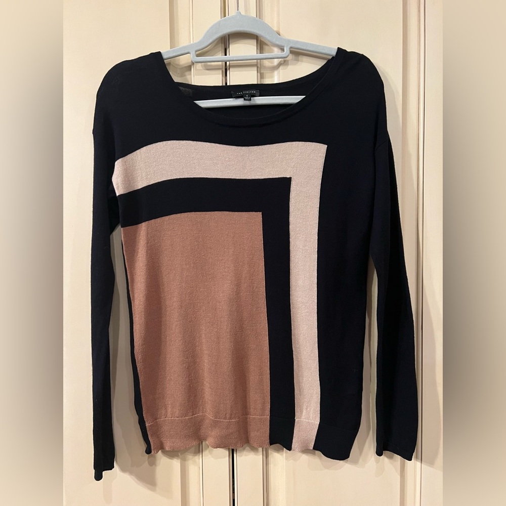 The Limited Colorblock Sweater Size Small - Black & Tan